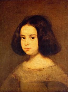 Diego Rodriguez De Silva Velazquez : Portrait of a Little Girl